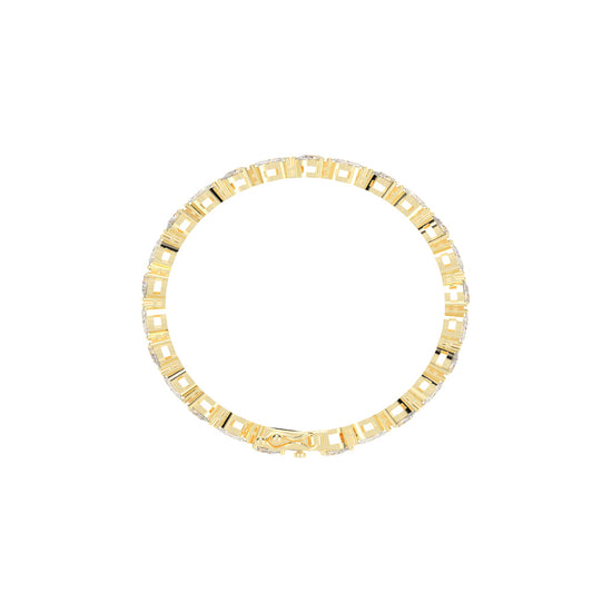 Rinna 3.75Ct Shared Setting Fancy Lab Diamond Bracelet
