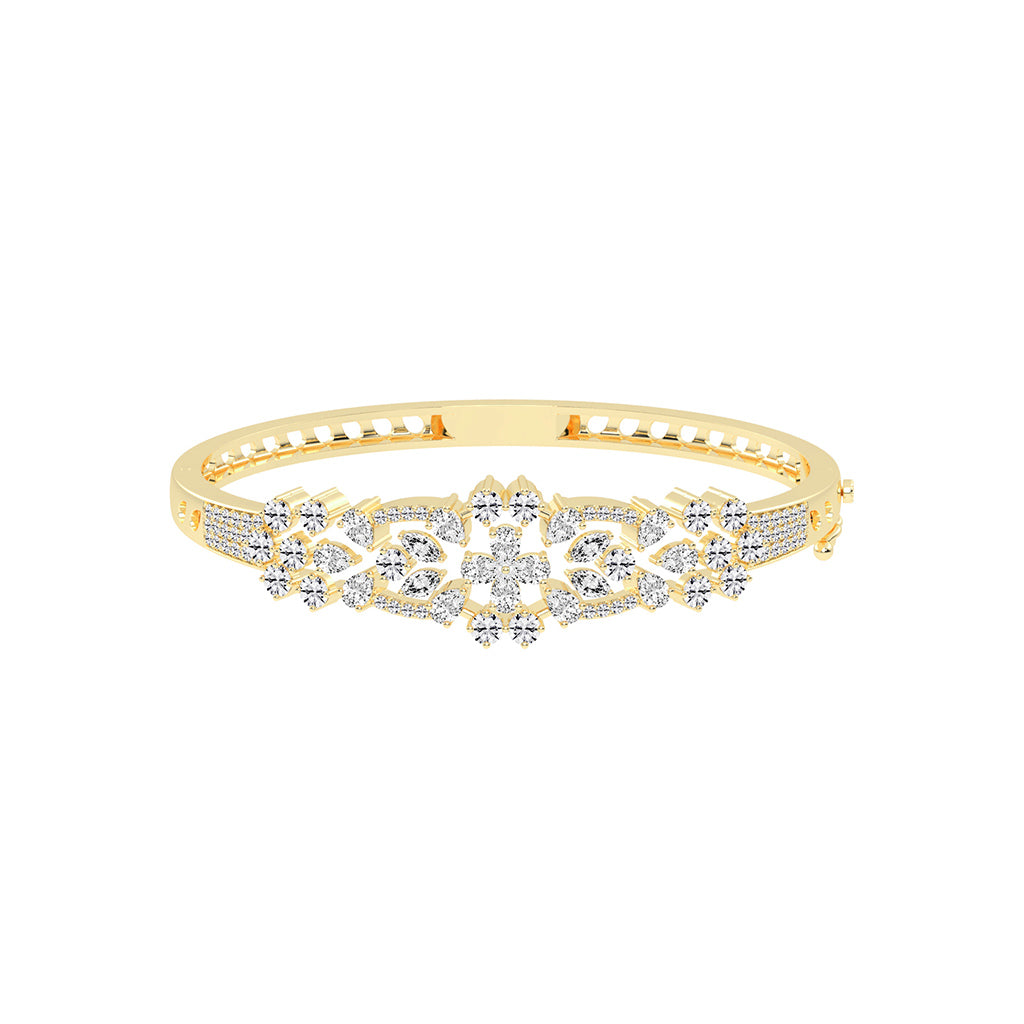 Sienna 375Ct Marquise Cut Kada Lab Diamond Bracelet