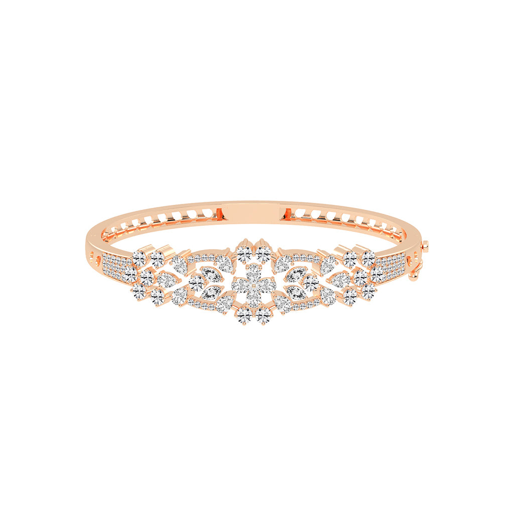 Sienna 375Ct Marquise Cut Kada Lab Diamond Bracelet