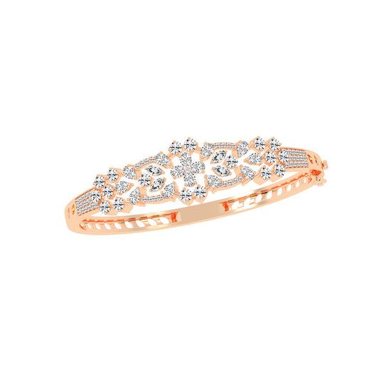 Sienna 375Ct Marquise Cut Kada Lab Diamond Bracelet