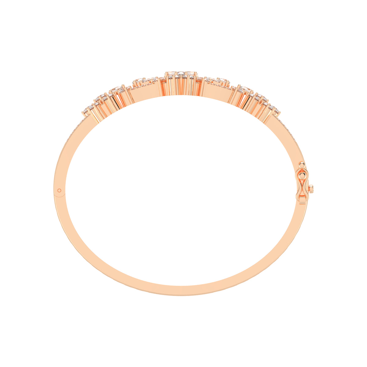 Sienna 375Ct Marquise Cut Kada Lab Diamond Bracelet