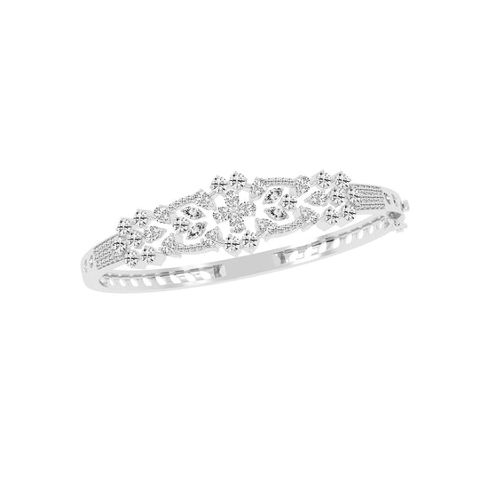Sienna 375Ct Marquise Cut Kada Lab Diamond Bracelet