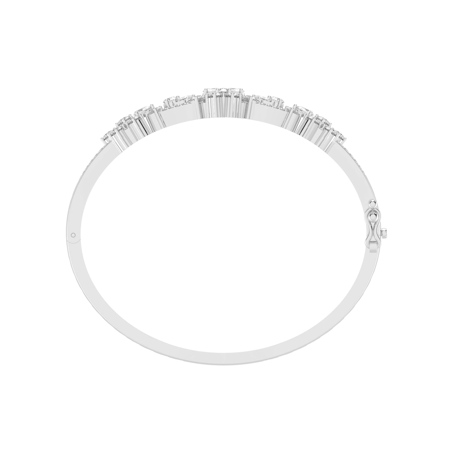 Sienna 375Ct Marquise Cut Kada Lab Diamond Bracelet