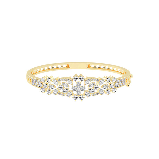 Sienna 375Ct Marquise Cut Kada Lab Diamond Bracelet