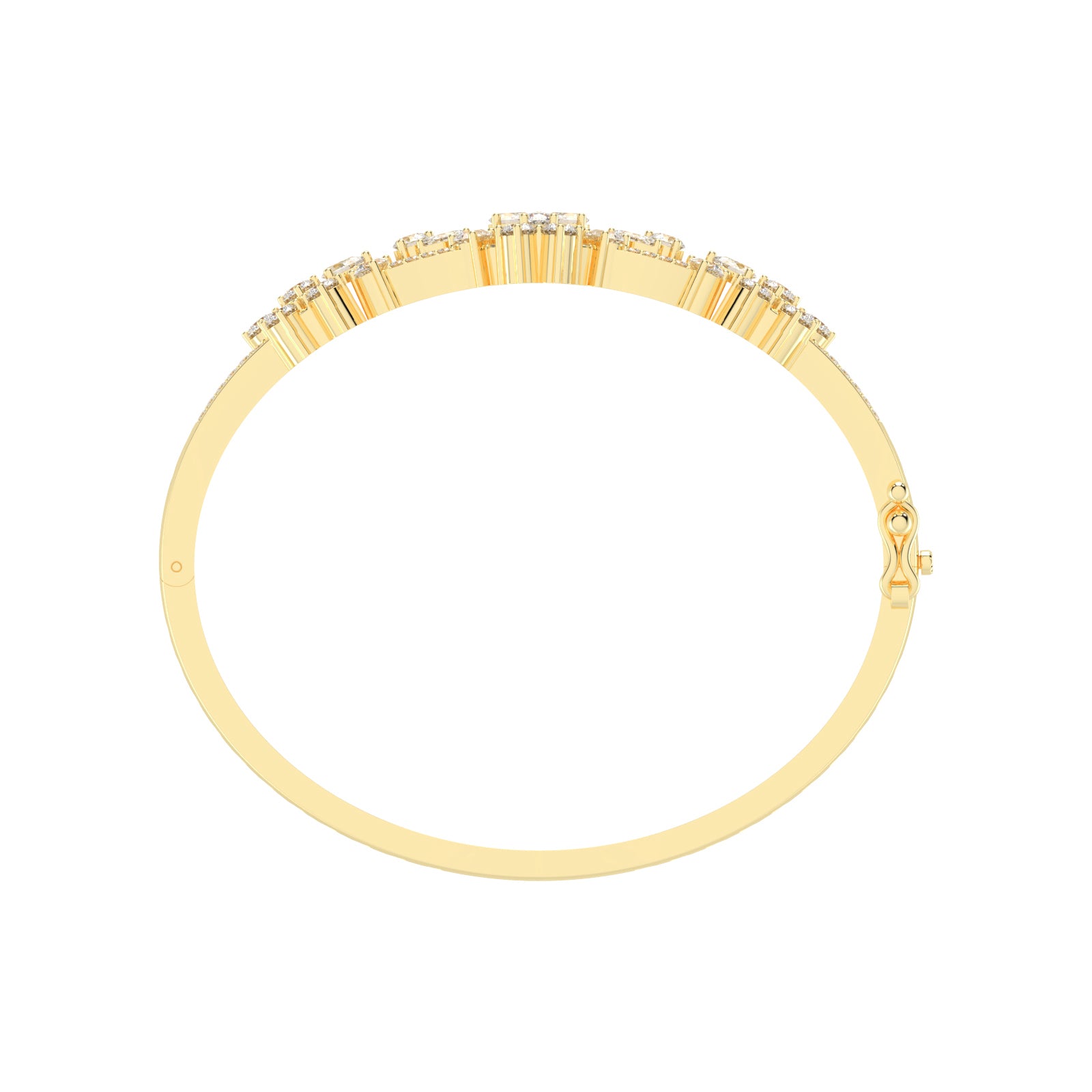 Sienna 375Ct Marquise Cut Kada Lab Diamond Bracelet