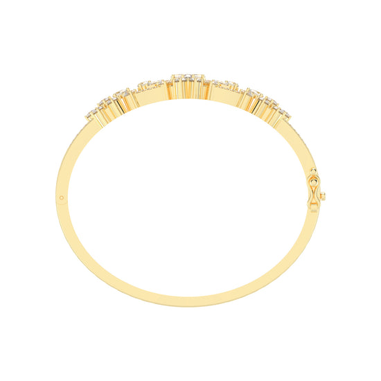 Sienna 375Ct Marquise Cut Kada Lab Diamond Bracelet