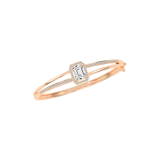 Amelina 4.25Ct Emerald Cut Kada Lab Diamond Bracelet