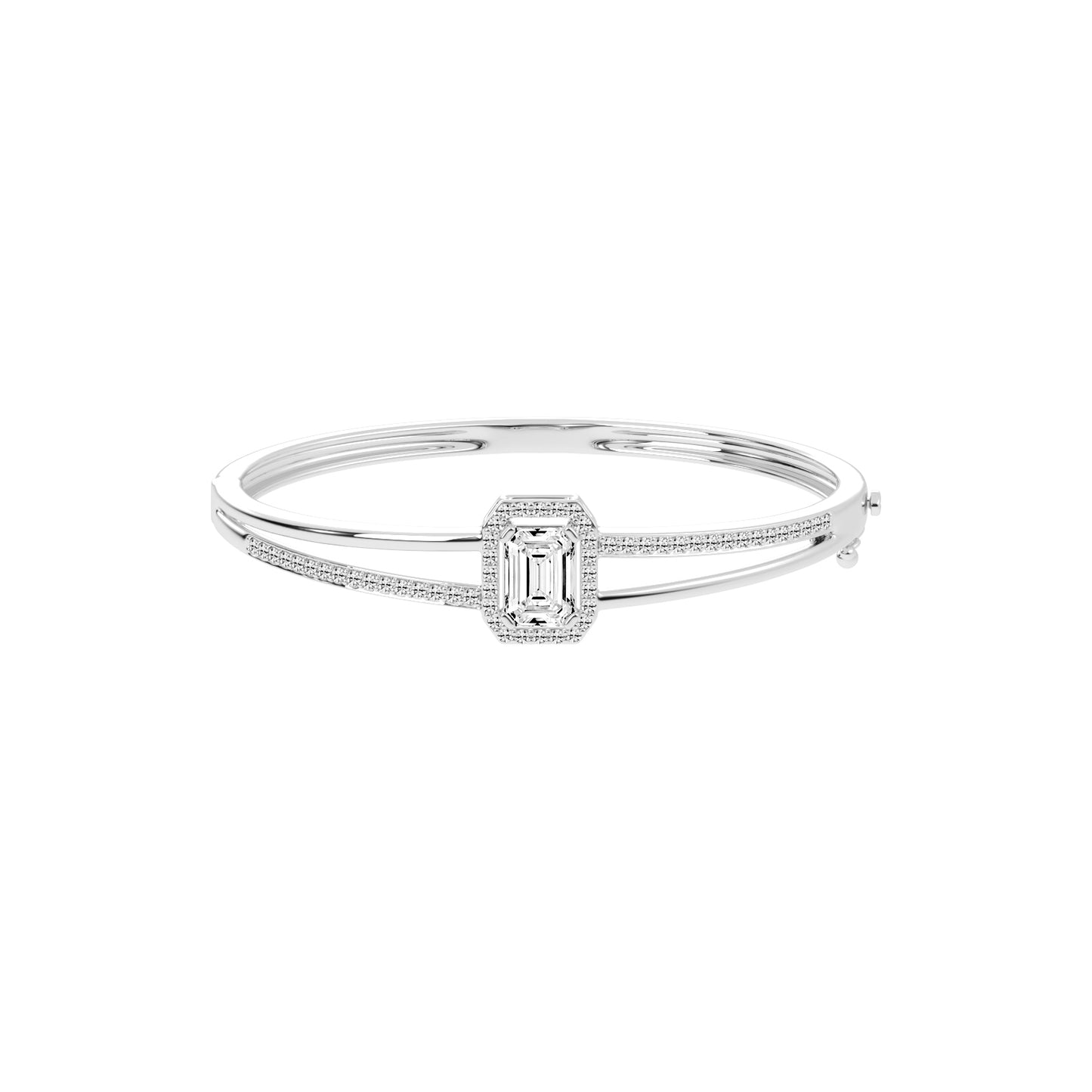 Amelina 4.25Ct Emerald Cut Kada Lab Diamond Bracelet