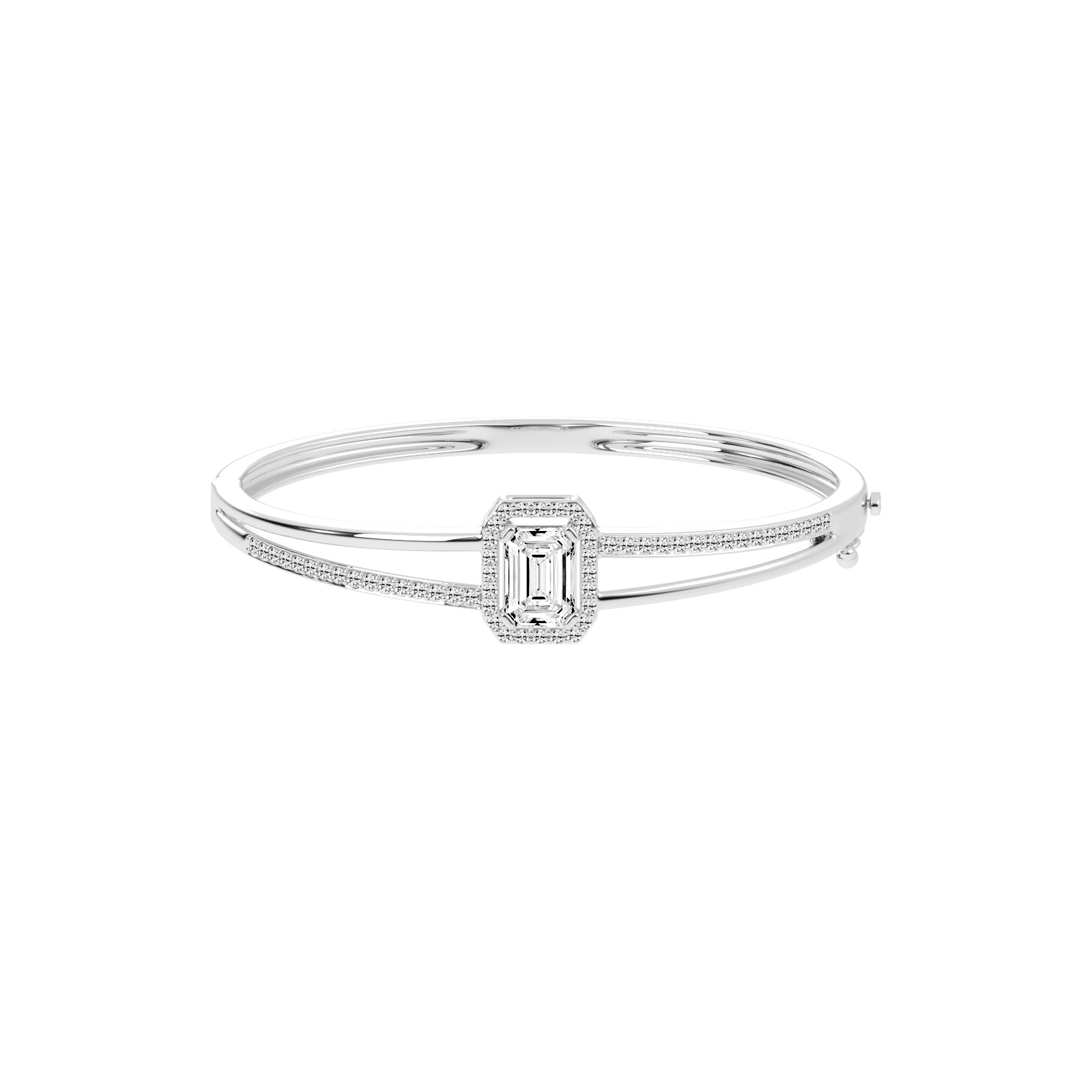 Amelina 4.25Ct Emerald Cut Kada Lab Diamond Bracelet