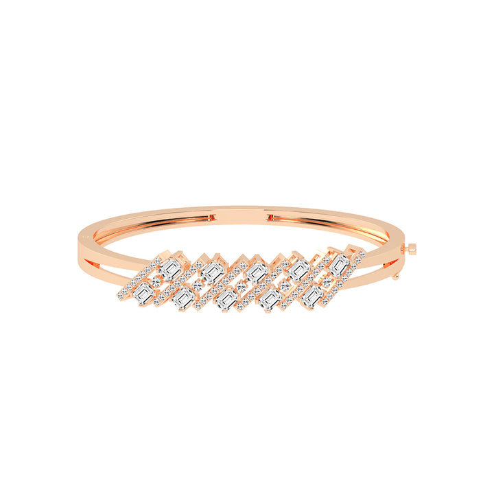 Avira 2.75Ct Split Emerald Cut Kada Lab Diamond Bracelet