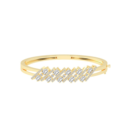 Avira 2.75Ct Split Emerald Cut Kada Lab Diamond Bracelet