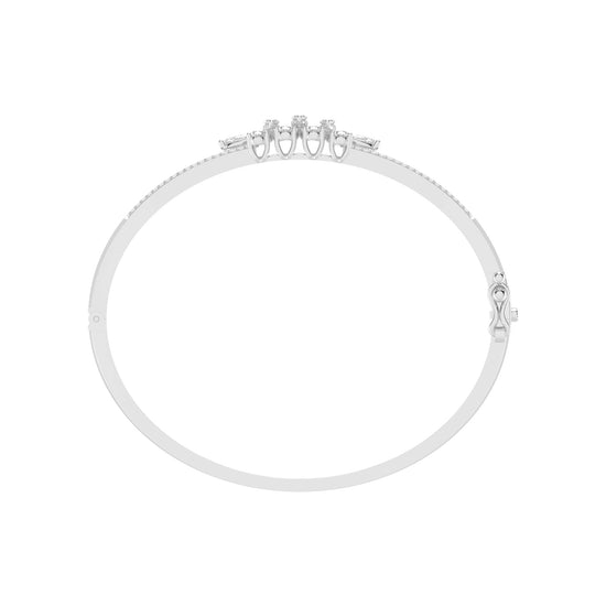 Melis 1.50Ct Split Shank Marquise Cut Kada Lab Diamond Bracelet
