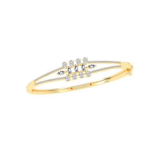 Melis 1.50Ct Split Shank Marquise Cut Kada Lab Diamond Bracelet