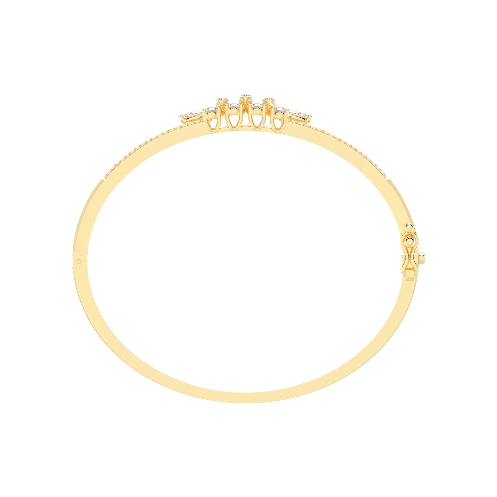 Melis 1.50Ct Split Shank Marquise Cut Kada Lab Diamond Bracelet