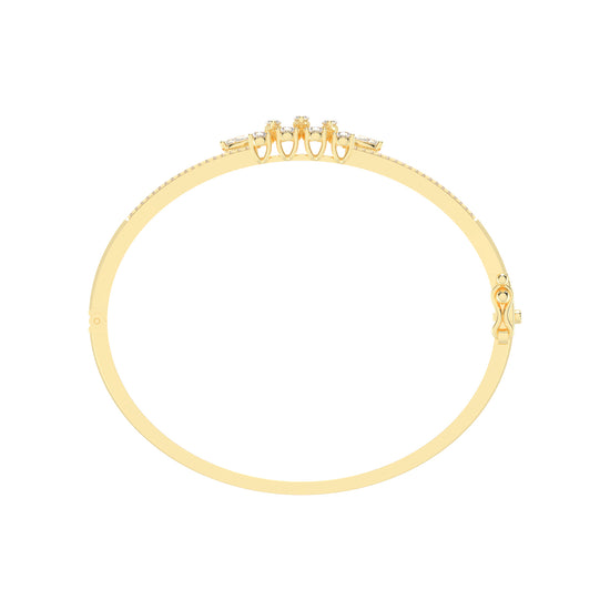 Melis 1.50Ct Split Shank Marquise Cut Kada Lab Diamond Bracelet