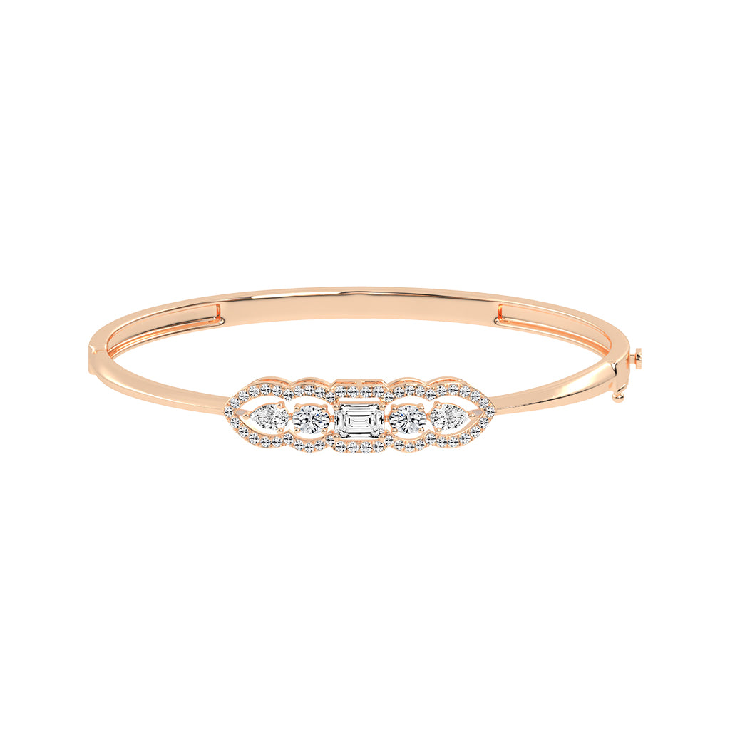 Cassia 175Ct Emerald Cut Kada Lab Diamond Bracelet