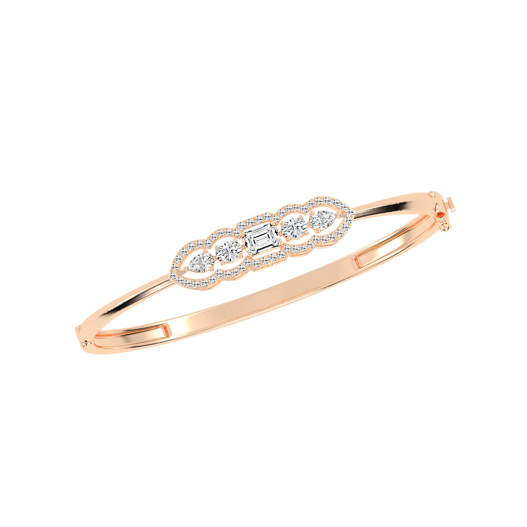 Cassia 175Ct Emerald Cut Kada Lab Diamond Bracelet