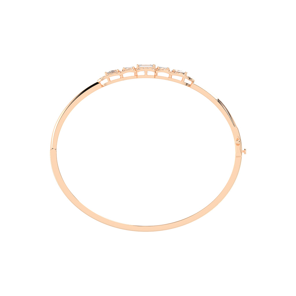 Cassia 175Ct Emerald Cut Kada Lab Diamond Bracelet