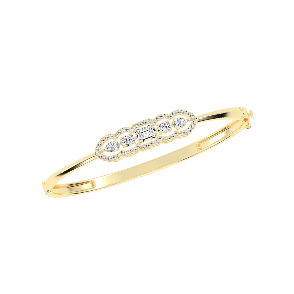 Cassia 175Ct Emerald Cut Kada Lab Diamond Bracelet