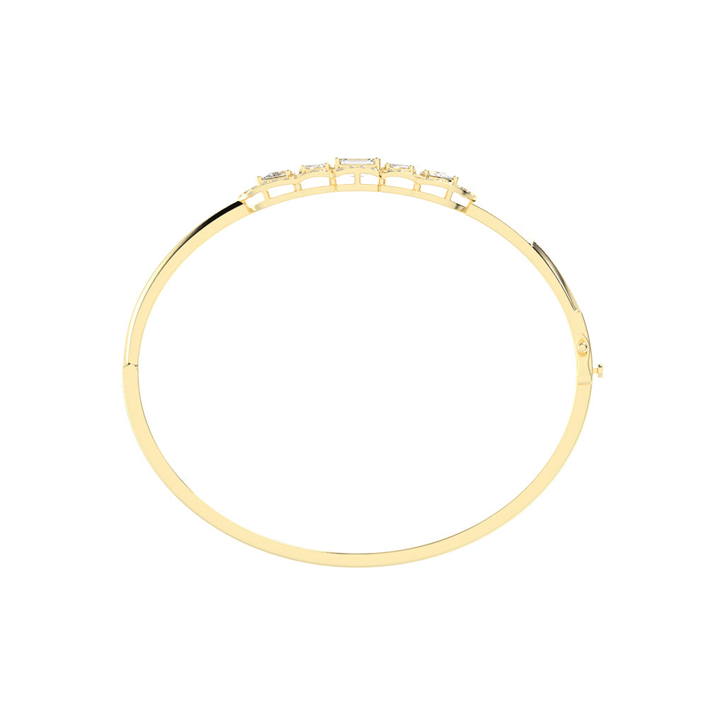 Cassia 175Ct Emerald Cut Kada Lab Diamond Bracelet