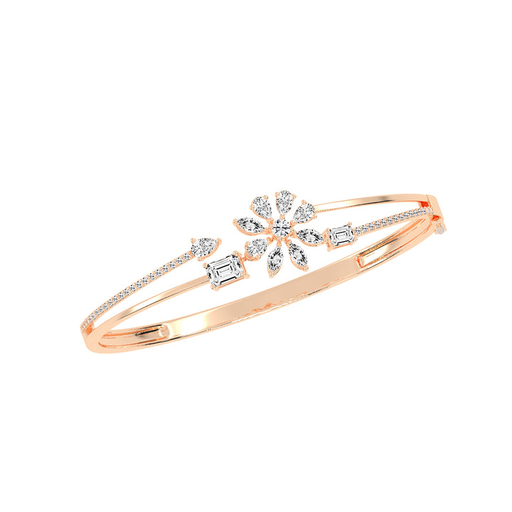 Orla Split Emerald Cut Kada Lab Diamond Bracelet