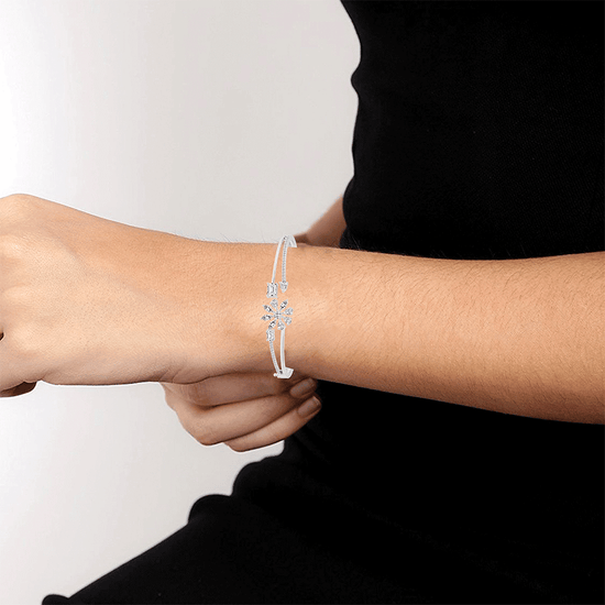 Orla Split Emerald Cut Kada Lab Diamond Bracelet