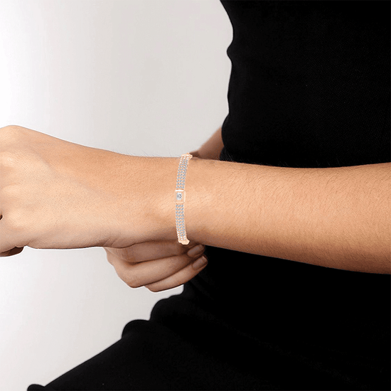 Eira 3Ct Four Row Radiant Cut Kada Lab Diamond Bracelet