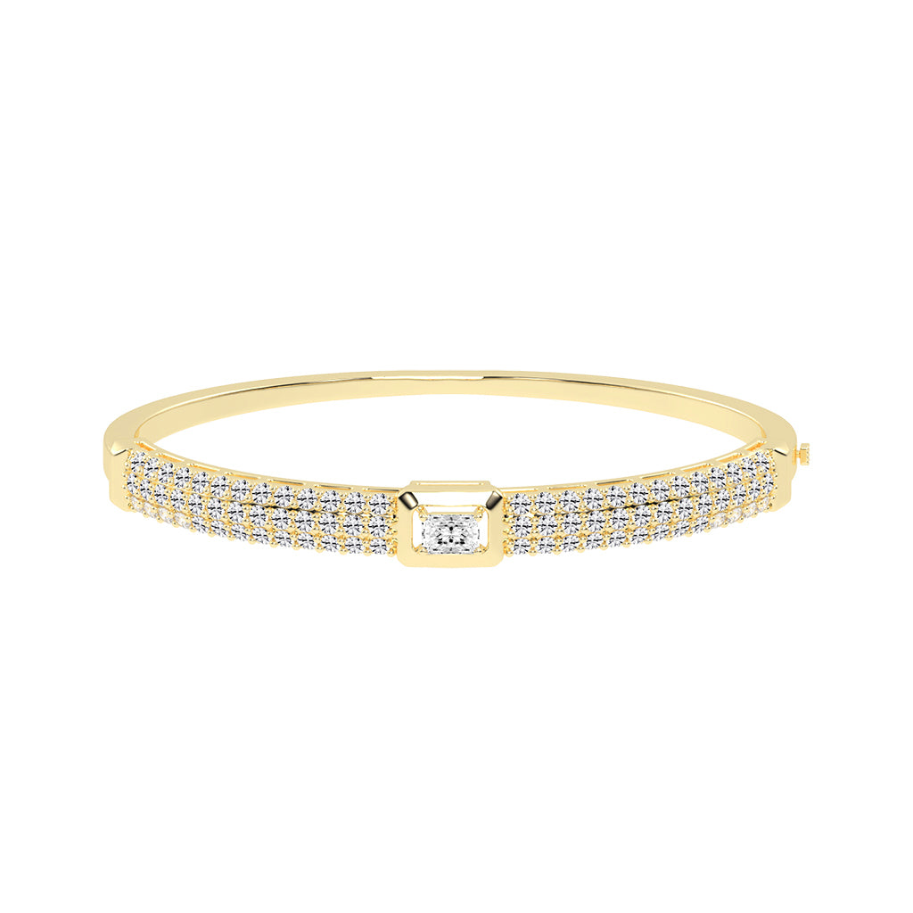 Eira 3Ct Four Row Radiant Cut Kada Lab Diamond Bracelet