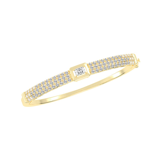 Eira 3Ct Four Row Radiant Cut Kada Lab Diamond Bracelet