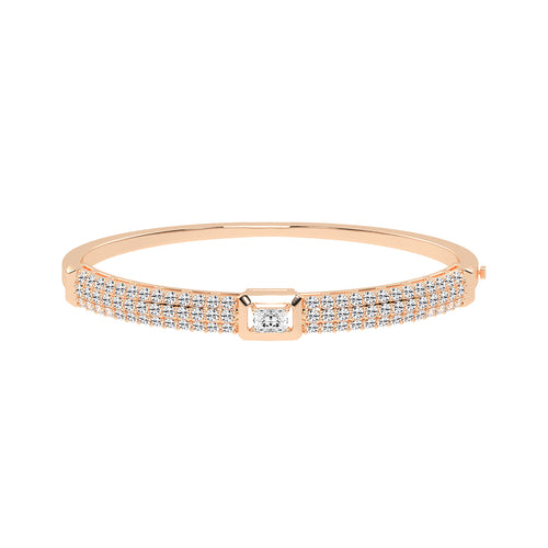Eira 3Ct Four Row Radiant Cut Kada Lab Diamond Bracelet