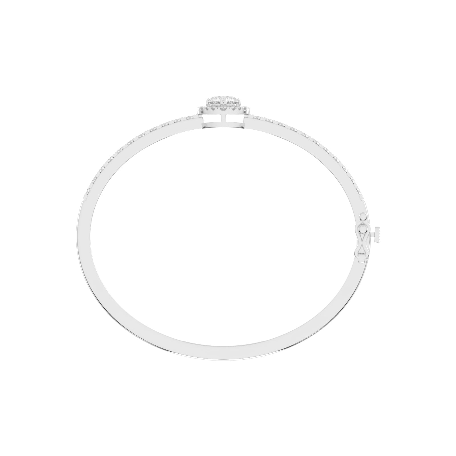 Mirae 2.50Ct Round Cut Kada Lab Diamond Bracelet