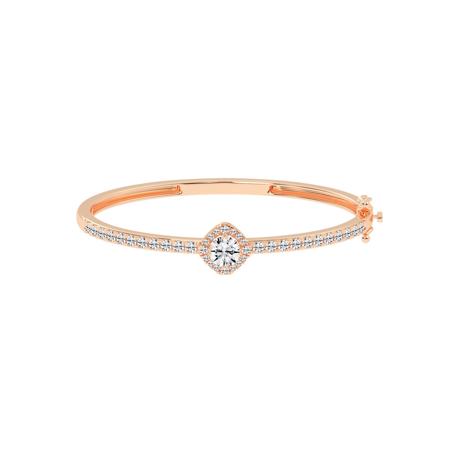 Mirae 250Ct Round Cut Kada Lab Diamond Bracelet