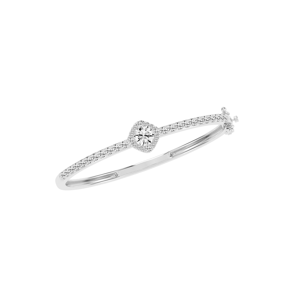 Mirae 250Ct Round Cut Kada Lab Diamond Bracelet