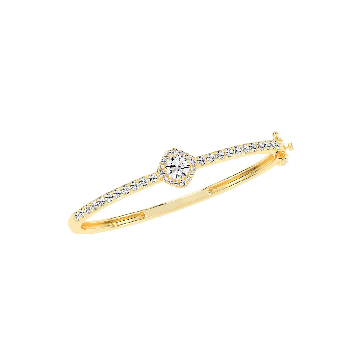 Mirae 250Ct Round Cut Kada Lab Diamond Bracelet