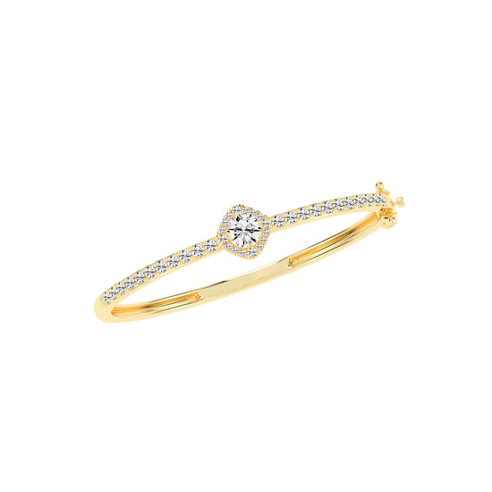 Mirae 250Ct Round Cut Kada Lab Diamond Bracelet