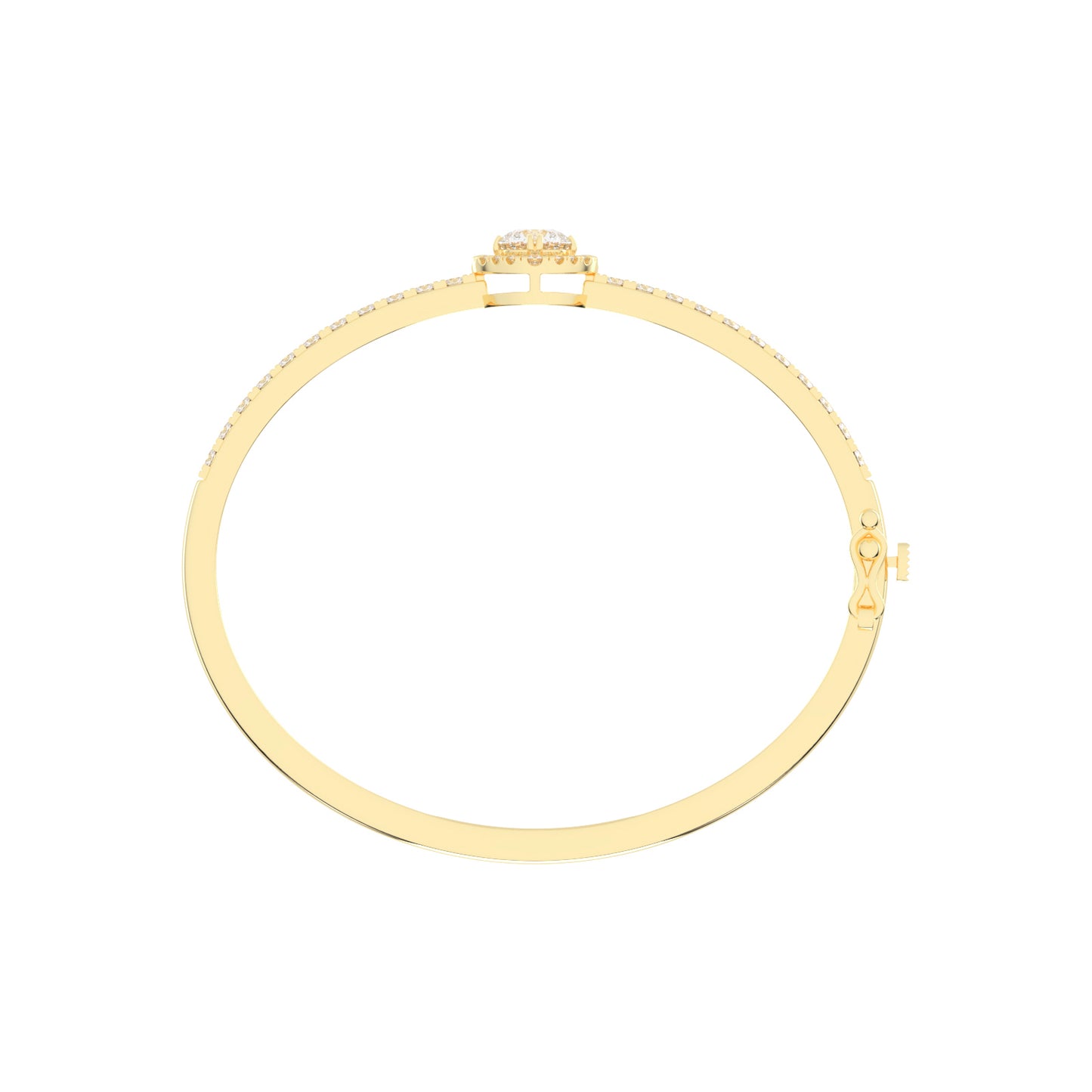 Mirae 250Ct Round Cut Kada Lab Diamond Bracelet