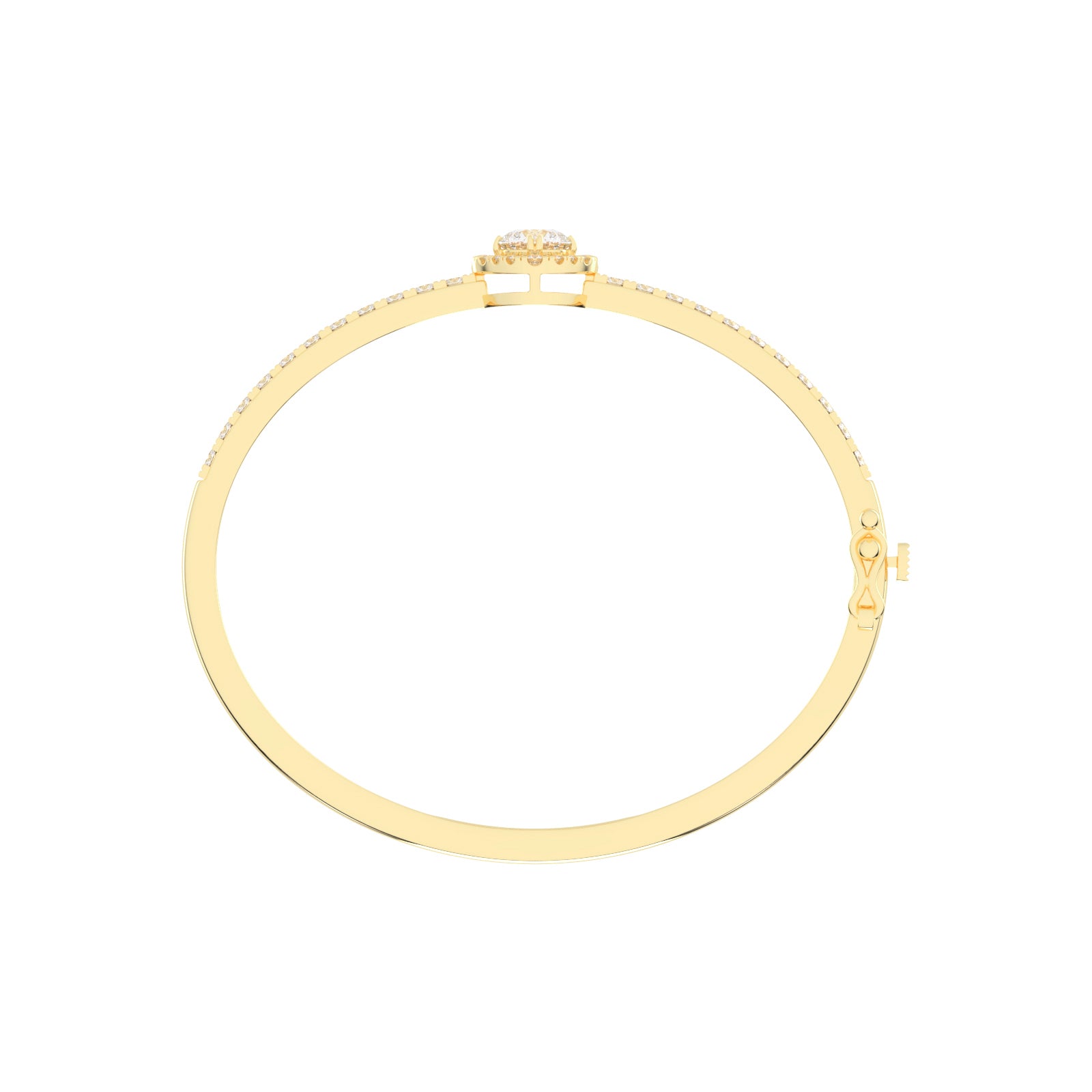 Mirae 250Ct Round Cut Kada Lab Diamond Bracelet