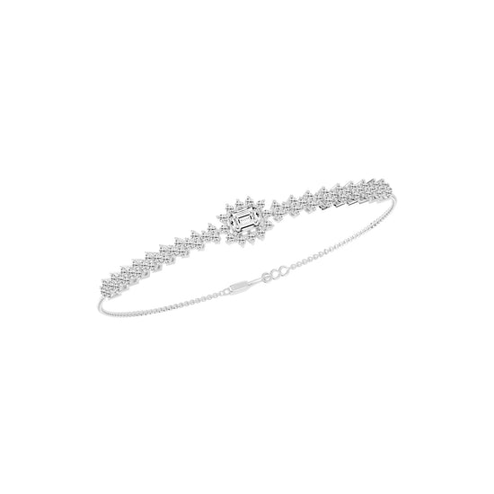 Delistreve Split Shank Round Cut Delicate Lab Diamond Bracelet