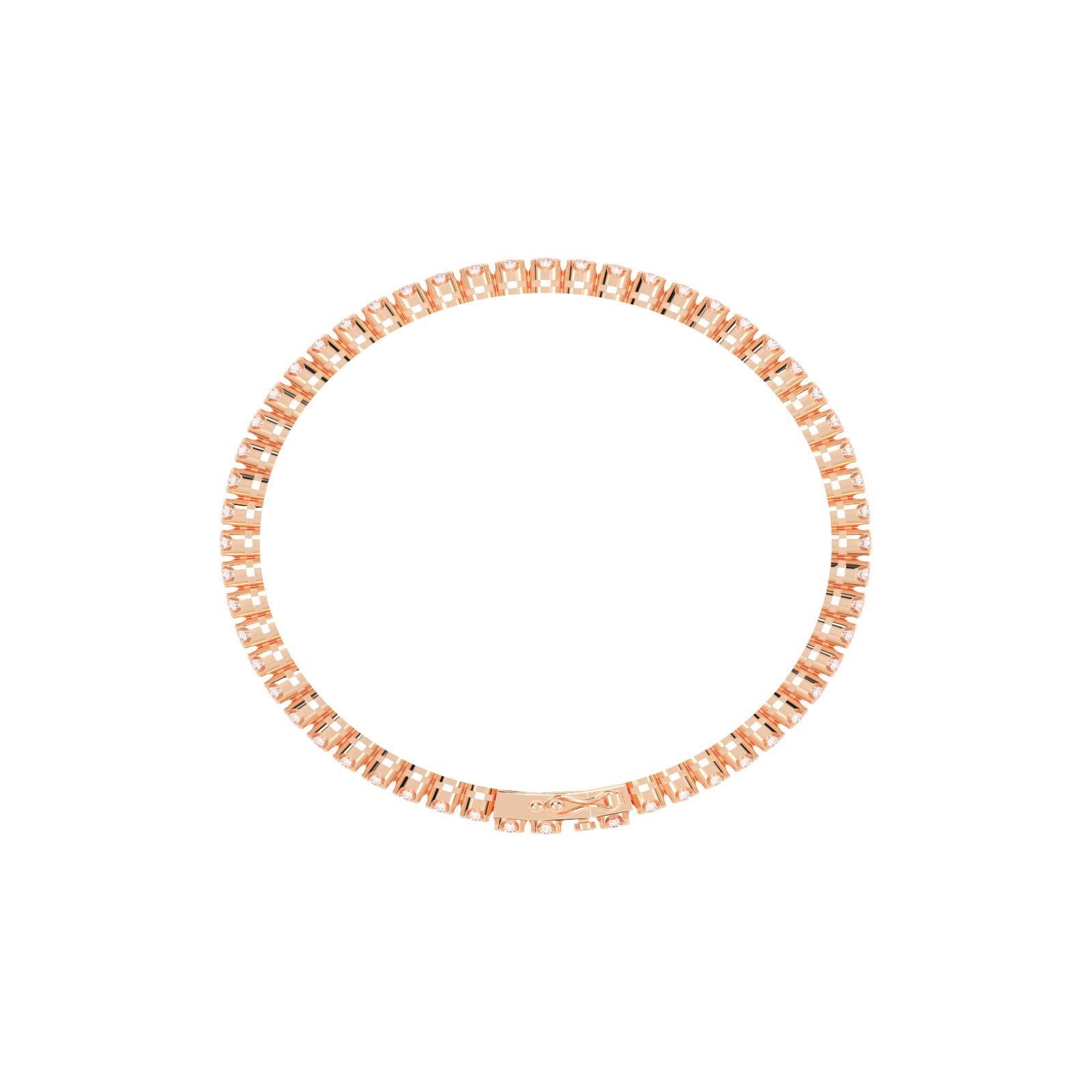 Viora 1.50Ct Miracle Setting Round Cut Tennis Lab Diamond Bracelet