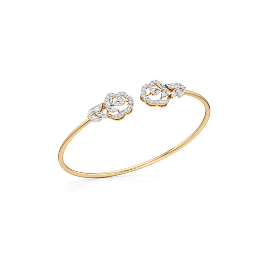 Floral Bloom Open Bracelet