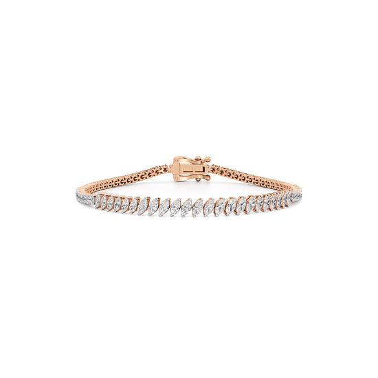 Luminous Marquise & Round Diamond Bracelet