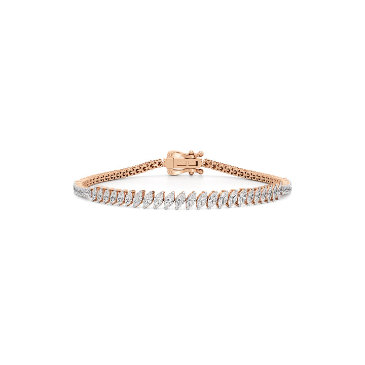 Luminous Marquise & Round Diamond Bracelet
