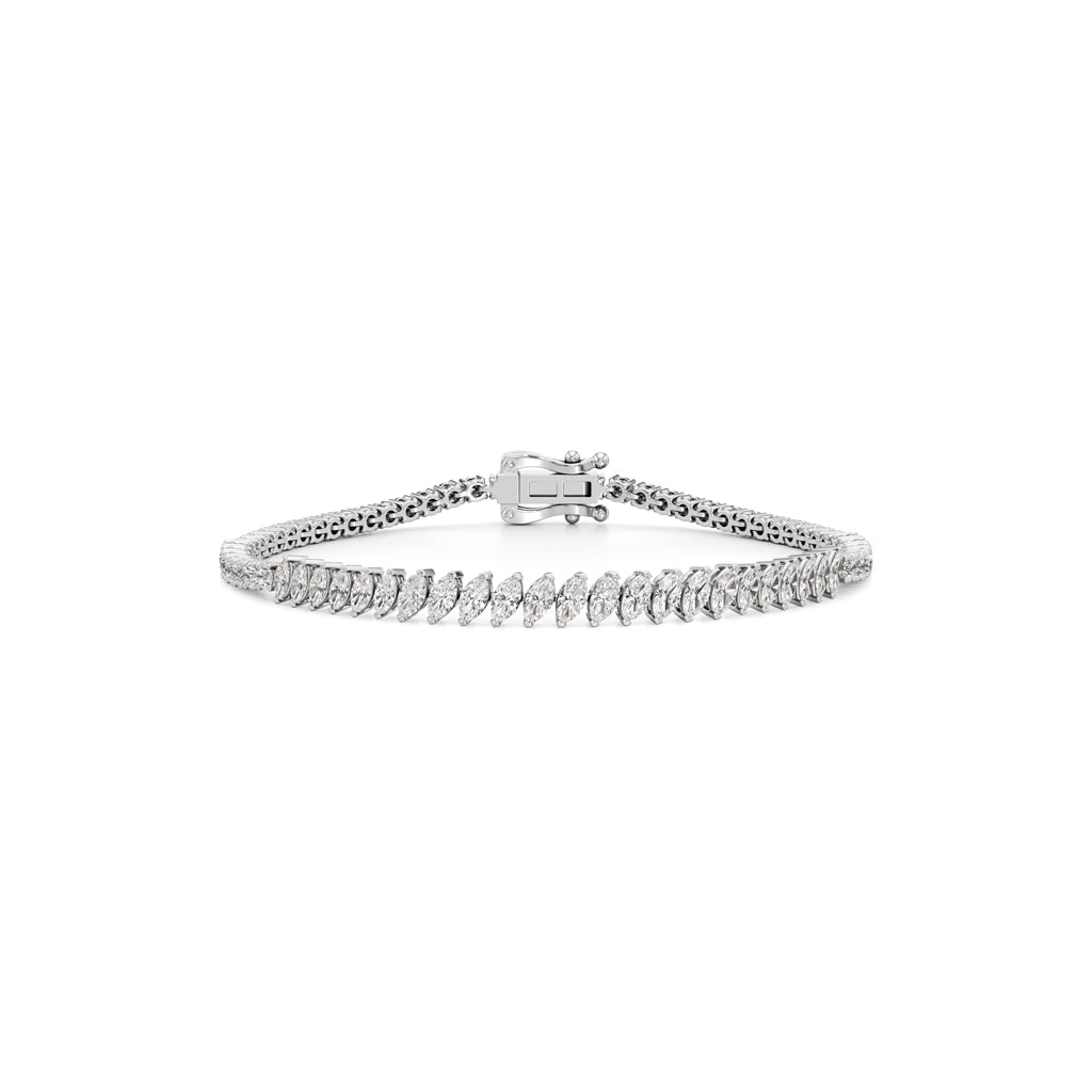 Luminous Marquise & Round Diamond Bracelet