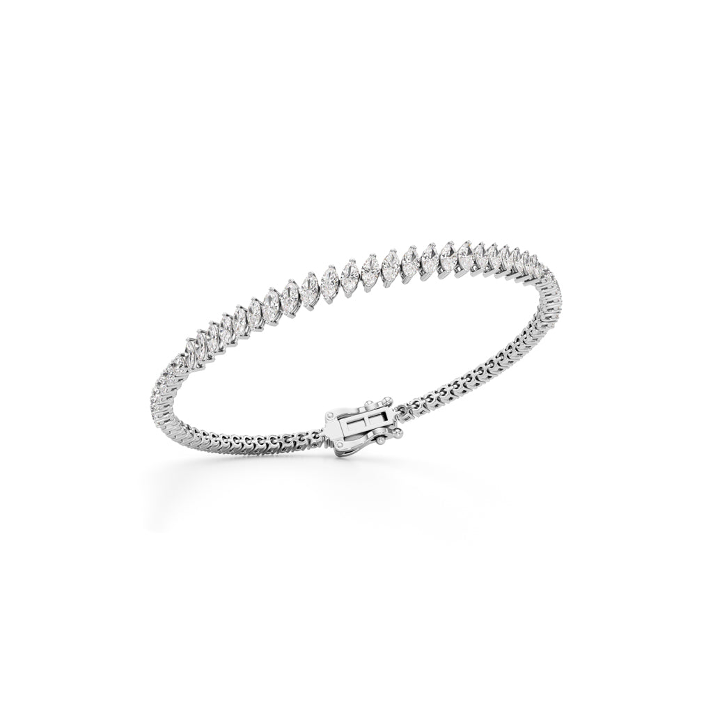 Luminous Marquise & Round Diamond Bracelet