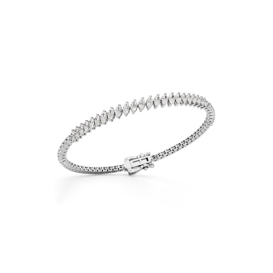 Luminous Marquise & Round Diamond Bracelet
