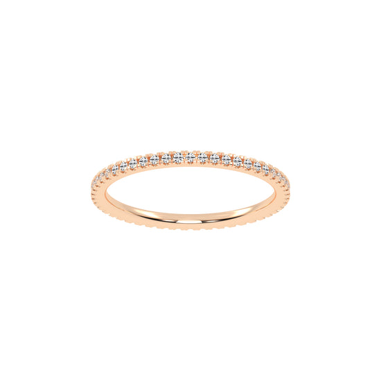 Lustria shared prong eternity lab diamond ring