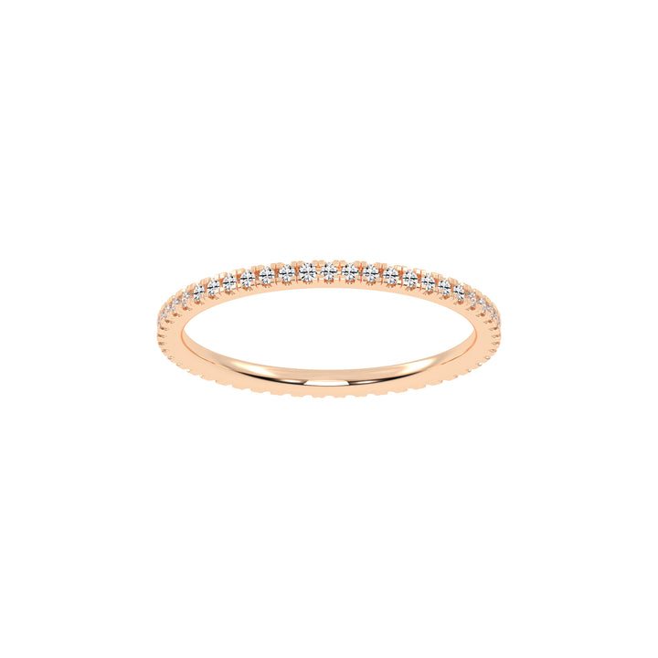 Lustria shared prong eternity lab diamond ring