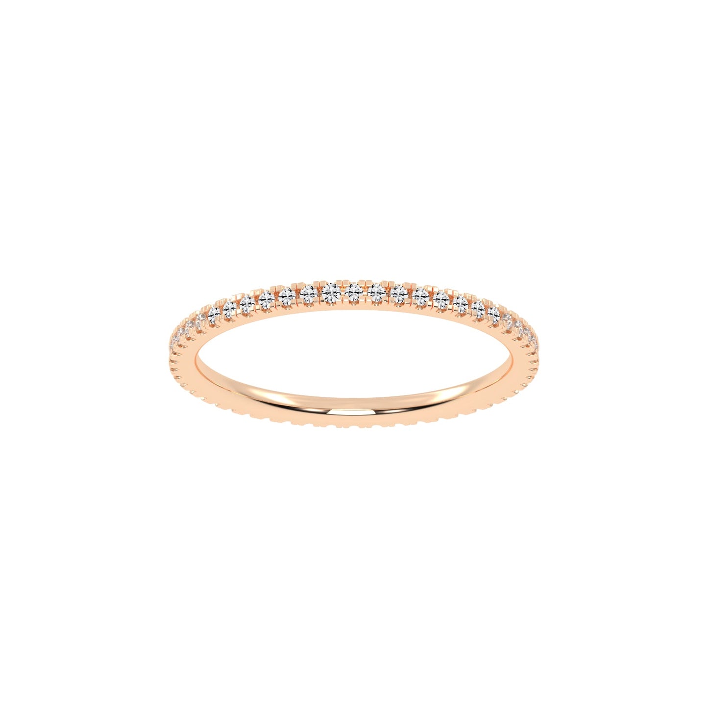 Lustria shared prong eternity lab diamond ring