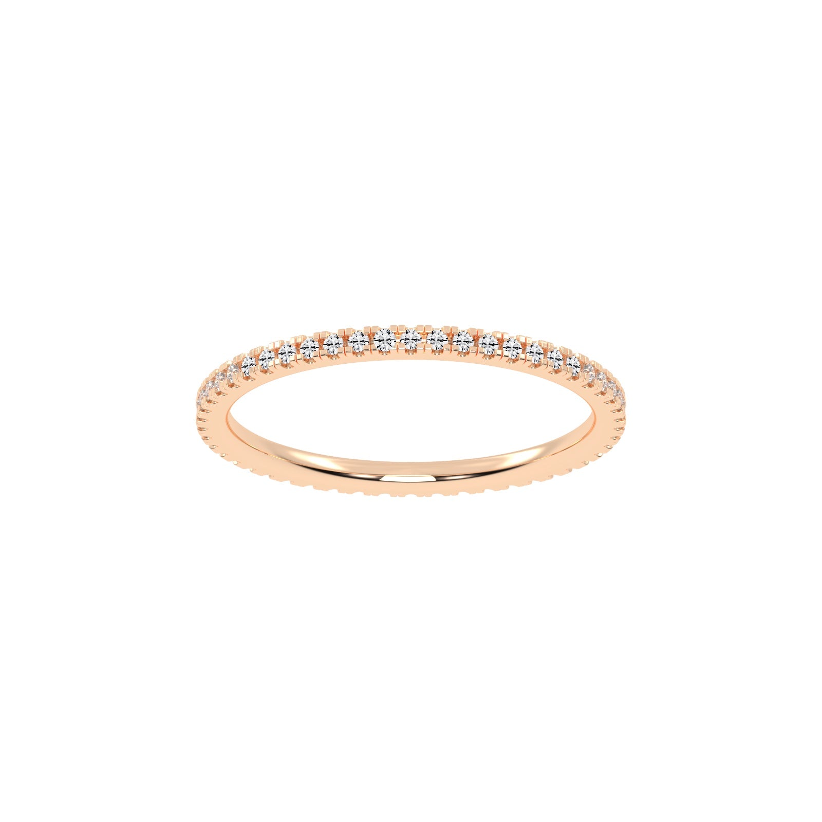 Lustria shared prong eternity lab diamond ring