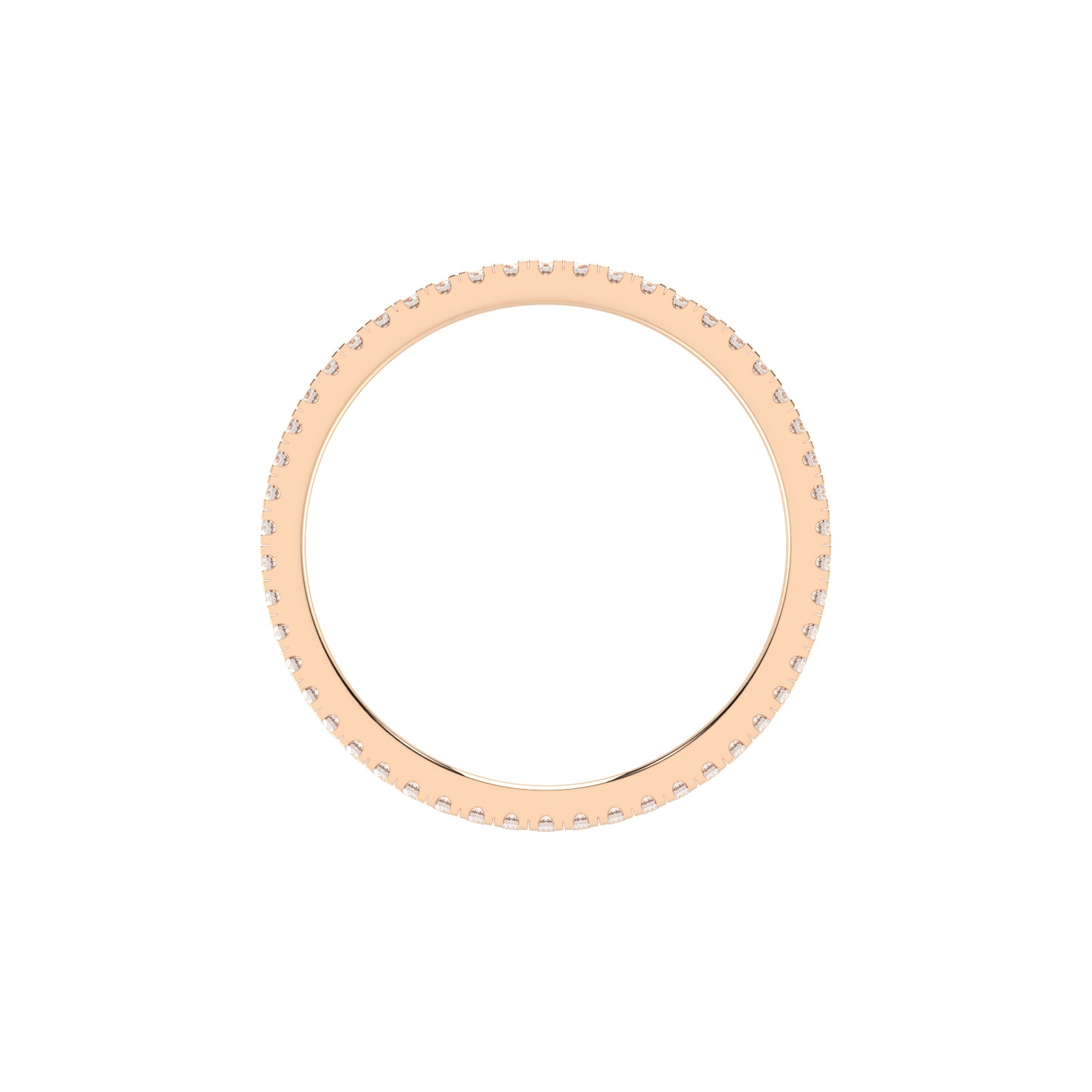 Lustria shared prong eternity lab diamond ring